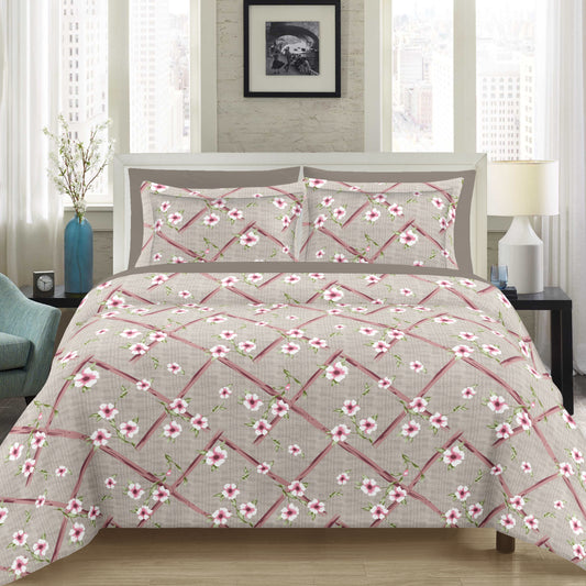 Soft Floral Pattern | 144 TC | King Bedsheet