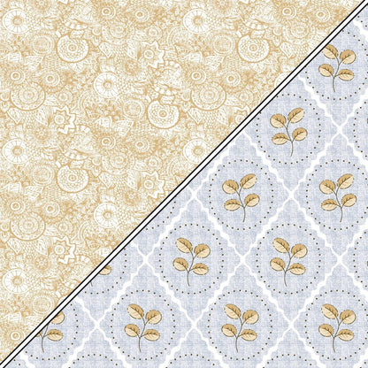 Leaves & Flower Pattern 100% Cotton Reversible AC Dohar | Single Bed