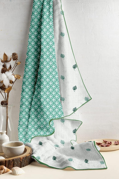 Geometry Leaves Print 100% Cotton Reversible AC Dohar