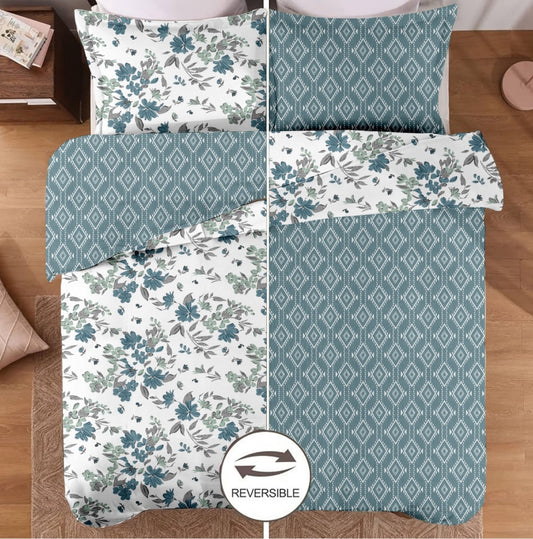 Slate Blue 100% Cotton Reversible AC Dohar
