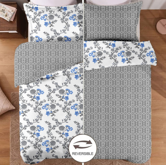 Graceful Grey 100% Cotton Reversible AC Dohar
