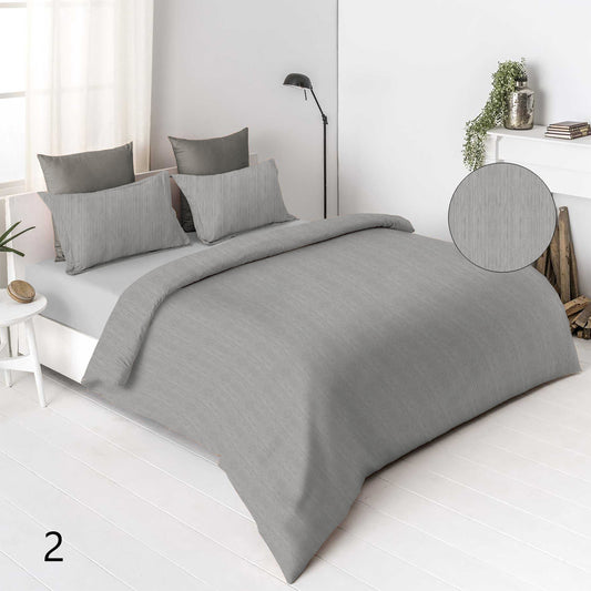 Grey Texture Solid Premium 100% Cotton King Size Bedsheet.