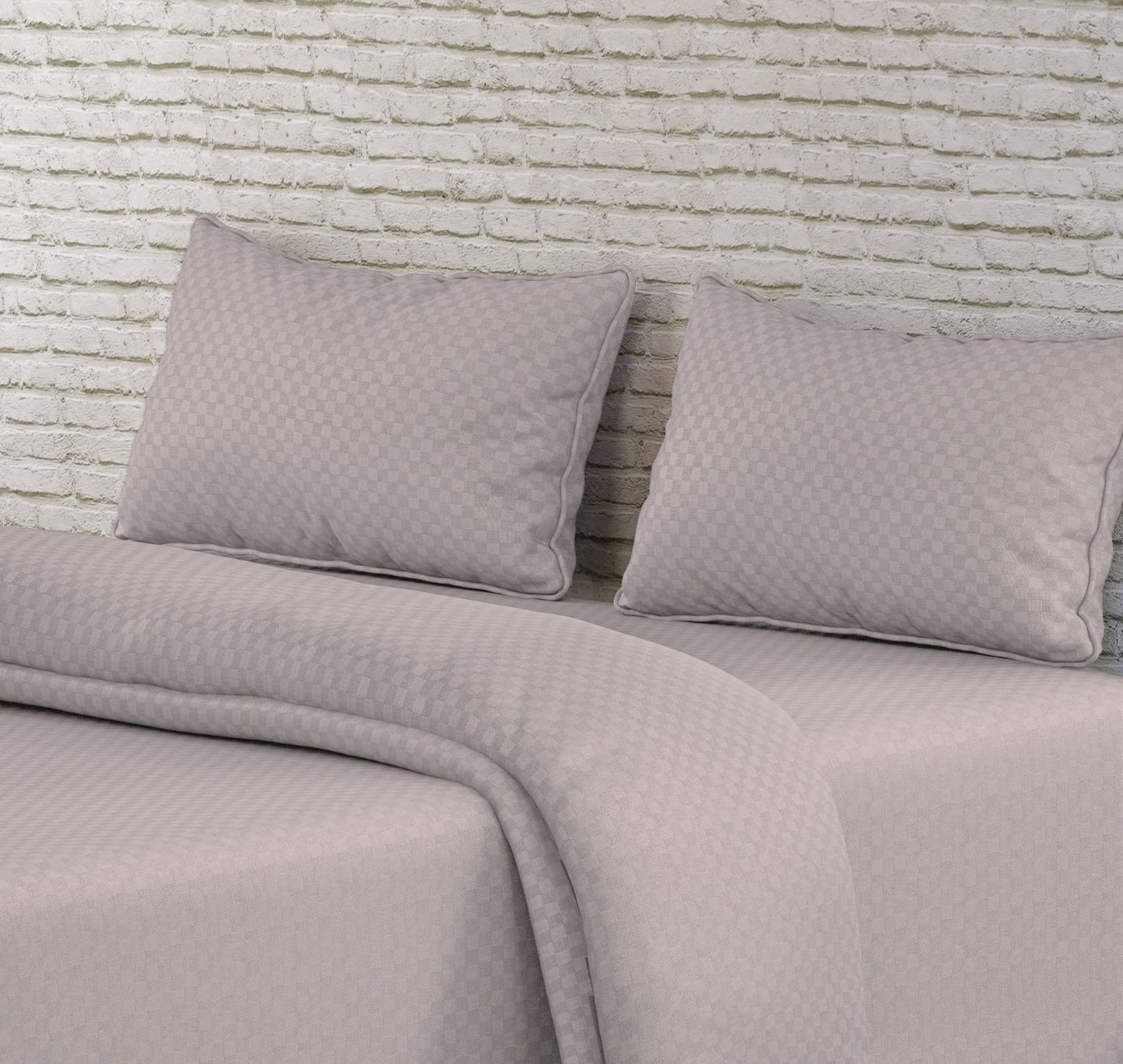 Smoke Checks Solid Premium 100% Cotton King Size Bedsheet