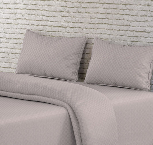 Smoke Checks Solid Premium 100% Cotton King Size Bedsheet