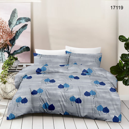 Cute Leave Print | 186 TC | Queen size