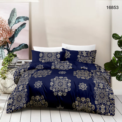 Royal Blue Legend Print | 186 TC | Queen size