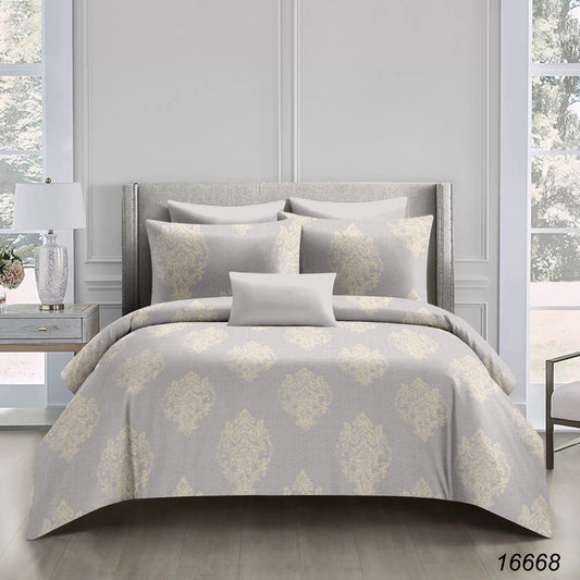 Royal Grey  | 186 TC | King Size Bedsheet