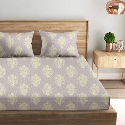 Royal Grey  | 186 TC | King Size Bedsheet