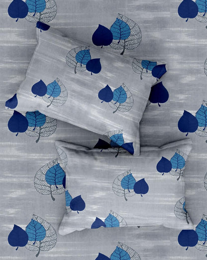 Cute Leave Print | 186 TC | Queen size