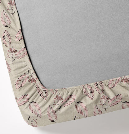 Coffee Leaves Print | 186 TC | Queen size