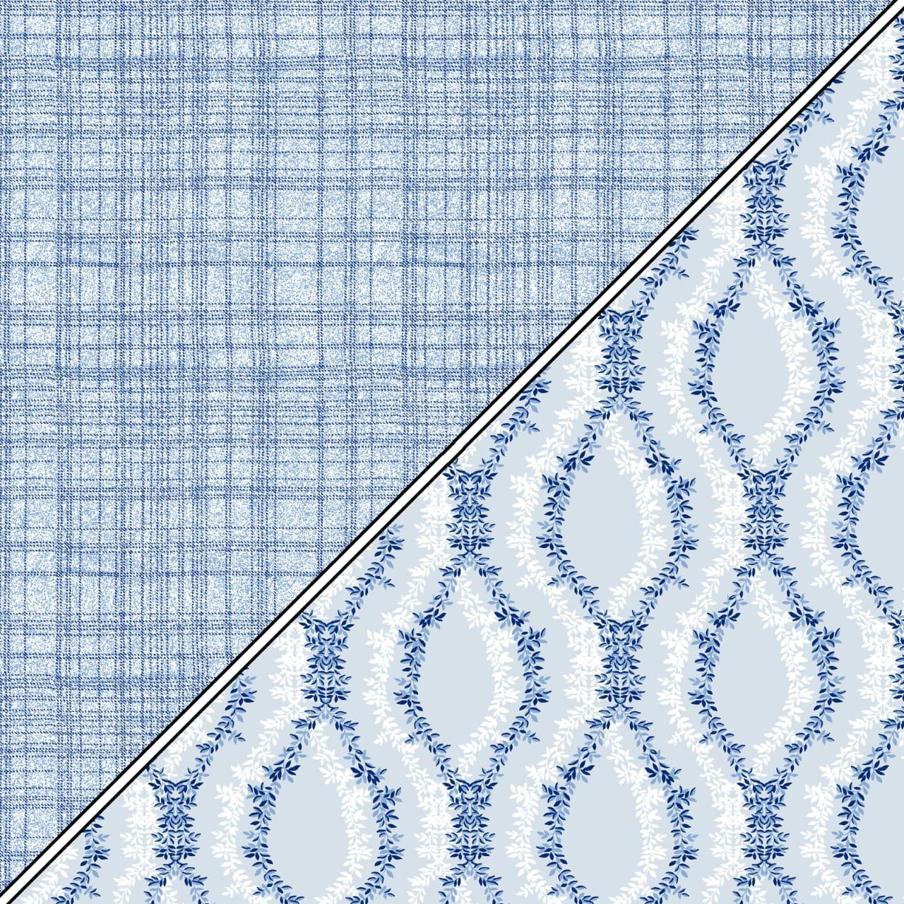 Ocean Wave Pattern 100% Cotton Reversible AC Dohar | Single Bed