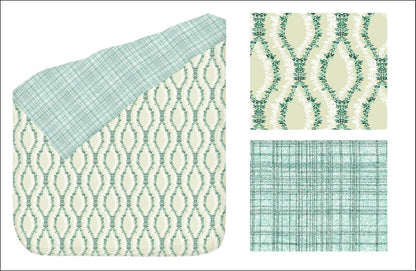 Forest Wave Pattern 100% Cotton Reversible AC Dohar | Single Bed