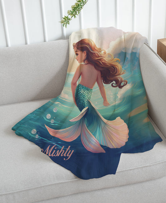 Beautiful Mermaid Theme Blanket